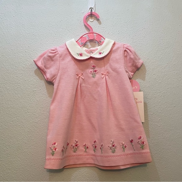 Carter’s Pretty in Pink Girls 9M Pink Dress and Bloomers - Picture 7 of 8